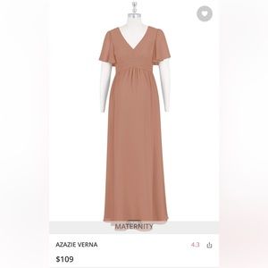 Azazie “Verna” Maternity Bridesmaid’s Dress in Champagne Rose